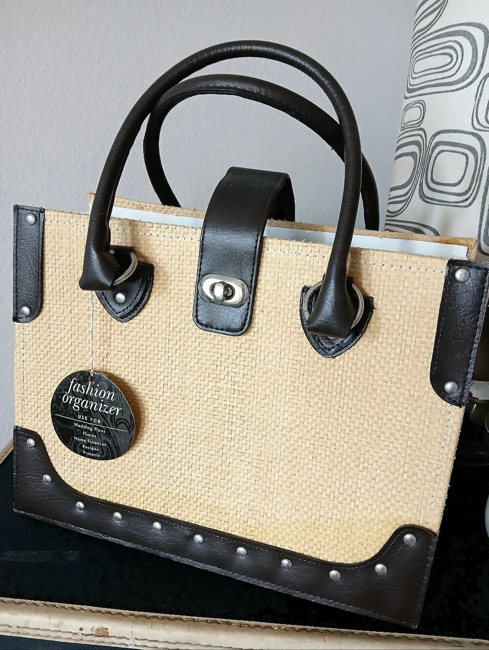 Aaron Brothers Woven Expanding File Photo Organizer Fashion Bag 21 Slots Recipes